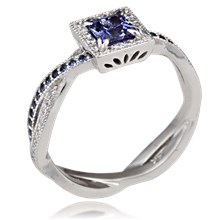 Intricate Elegant Twist Engagement Ring